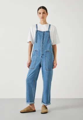 Ellie Denim Cropped Dungarees