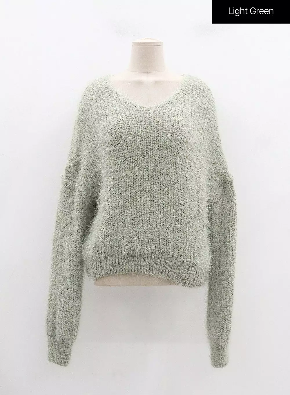 Faux Fur V-Neck Sweater OD21