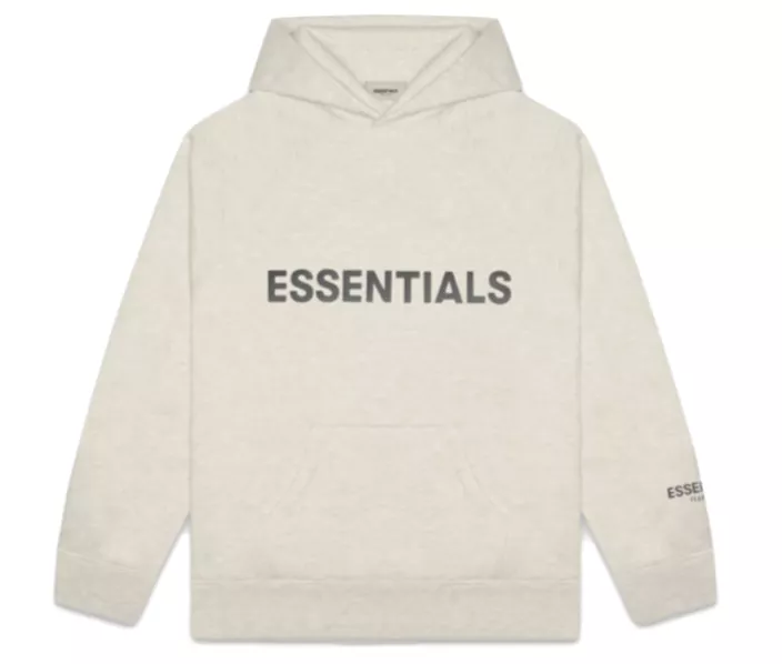 Fear of God Essentials 3D Silicon Applique Pullover Hoodie Oatmeal/Oatmeal Heather/Light Heather Oatmeal