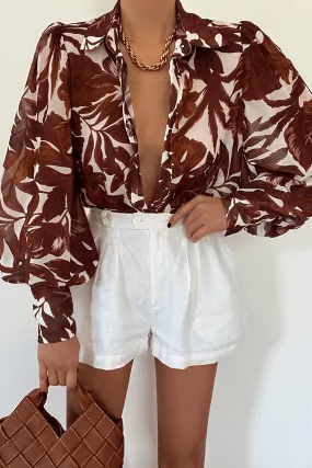 Fleet Blouse - Chocolate Print