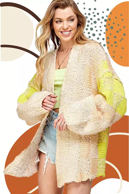 Flyaway Knit Cardigan Sweater