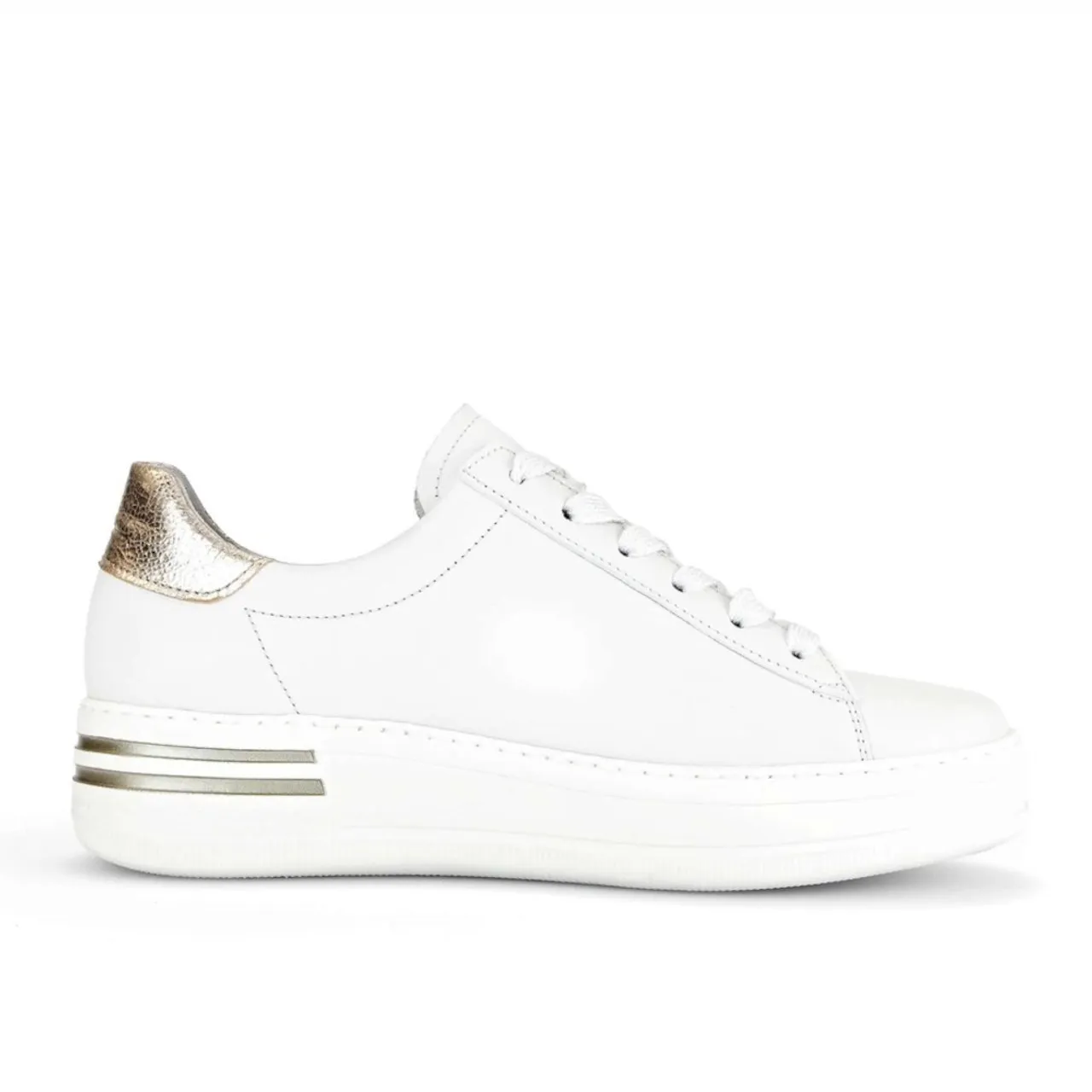 Gabor 46.395.62 Off White & Gold Sneaker