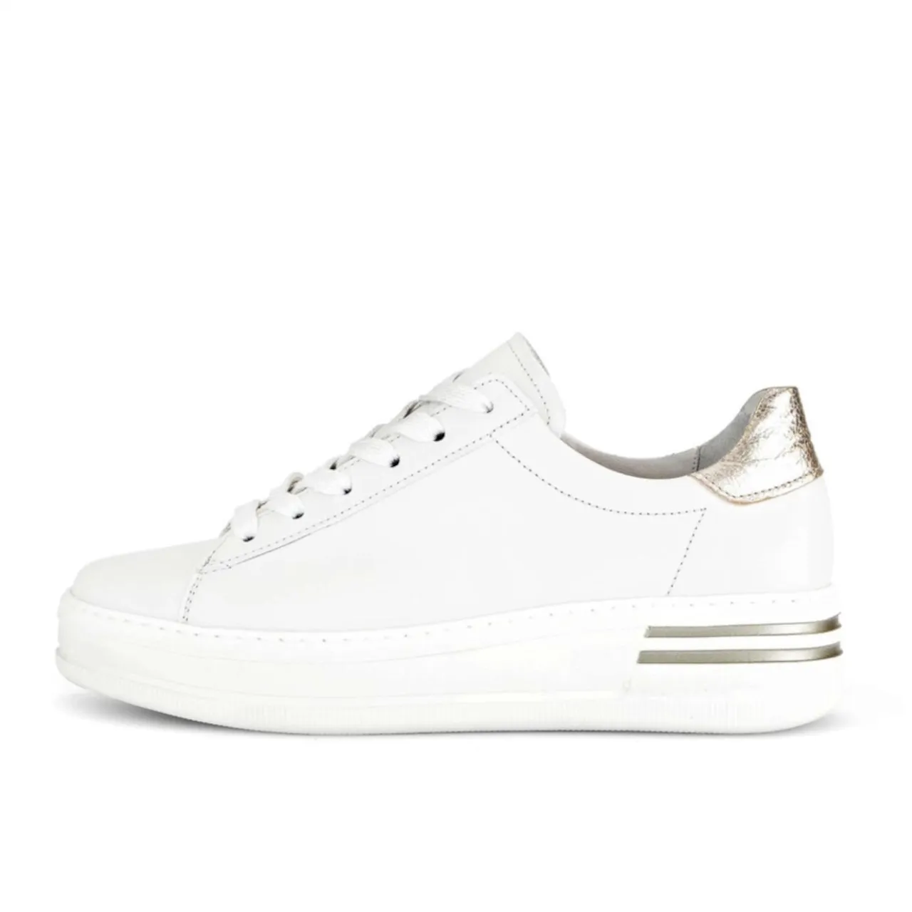 Gabor 46.395.62 Off White & Gold Sneaker