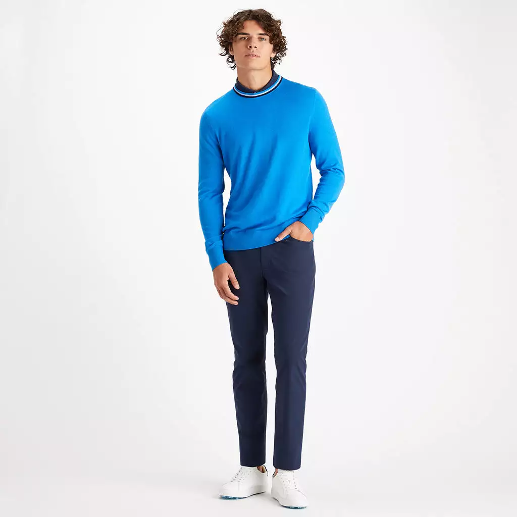 G/FORE CREWNECK SWEATER CERULEAN