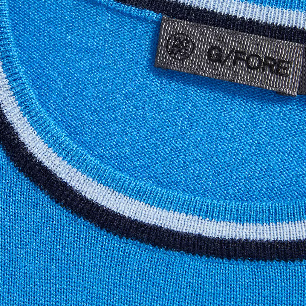 G/FORE CREWNECK SWEATER CERULEAN