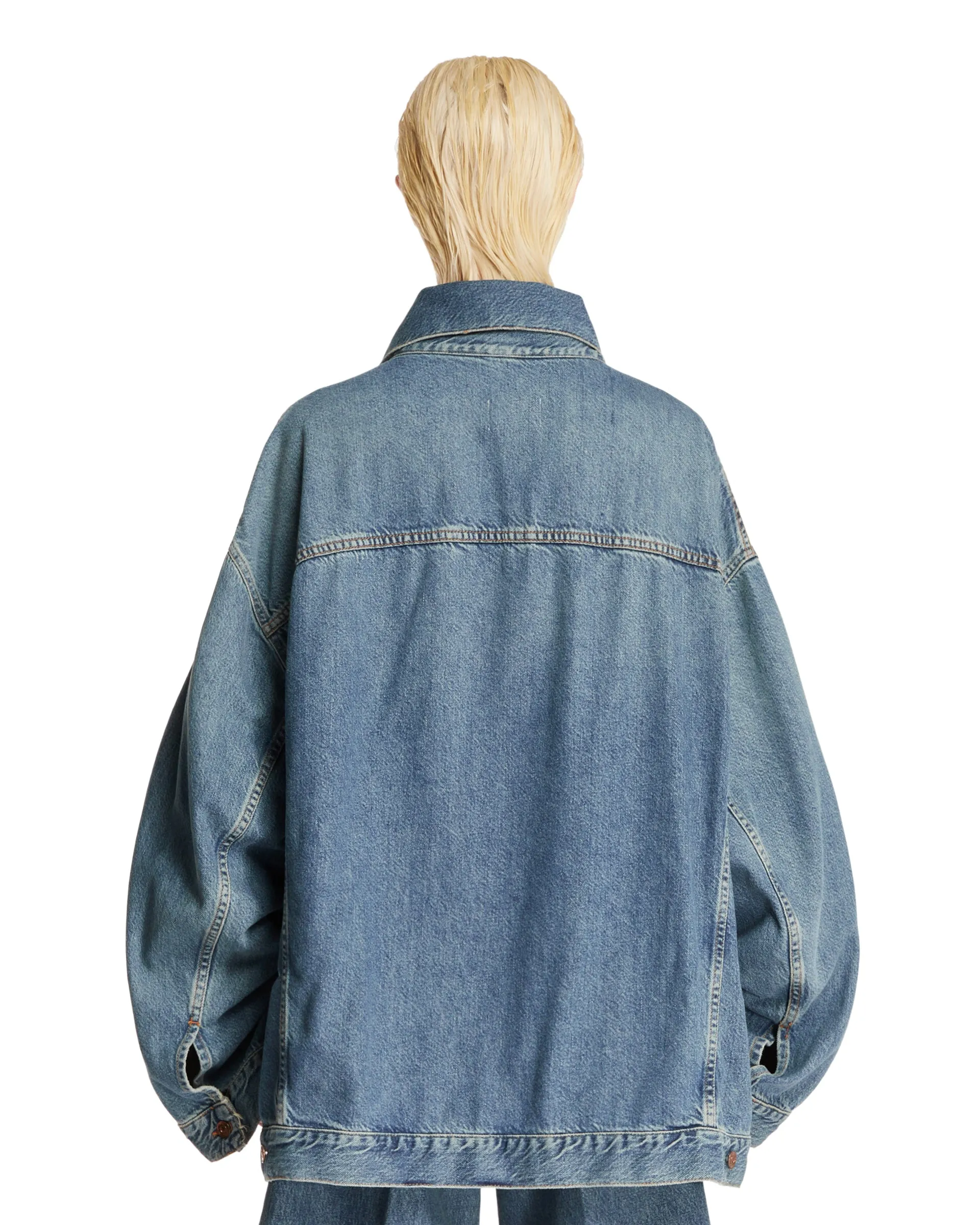 Giacca Blu In Denim Oversize