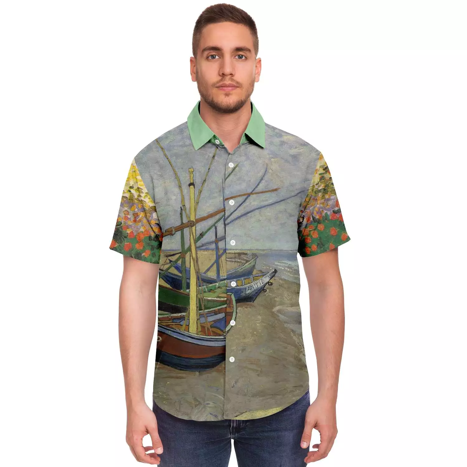 Gone Sailing Short Sleeve Button Down Shirt