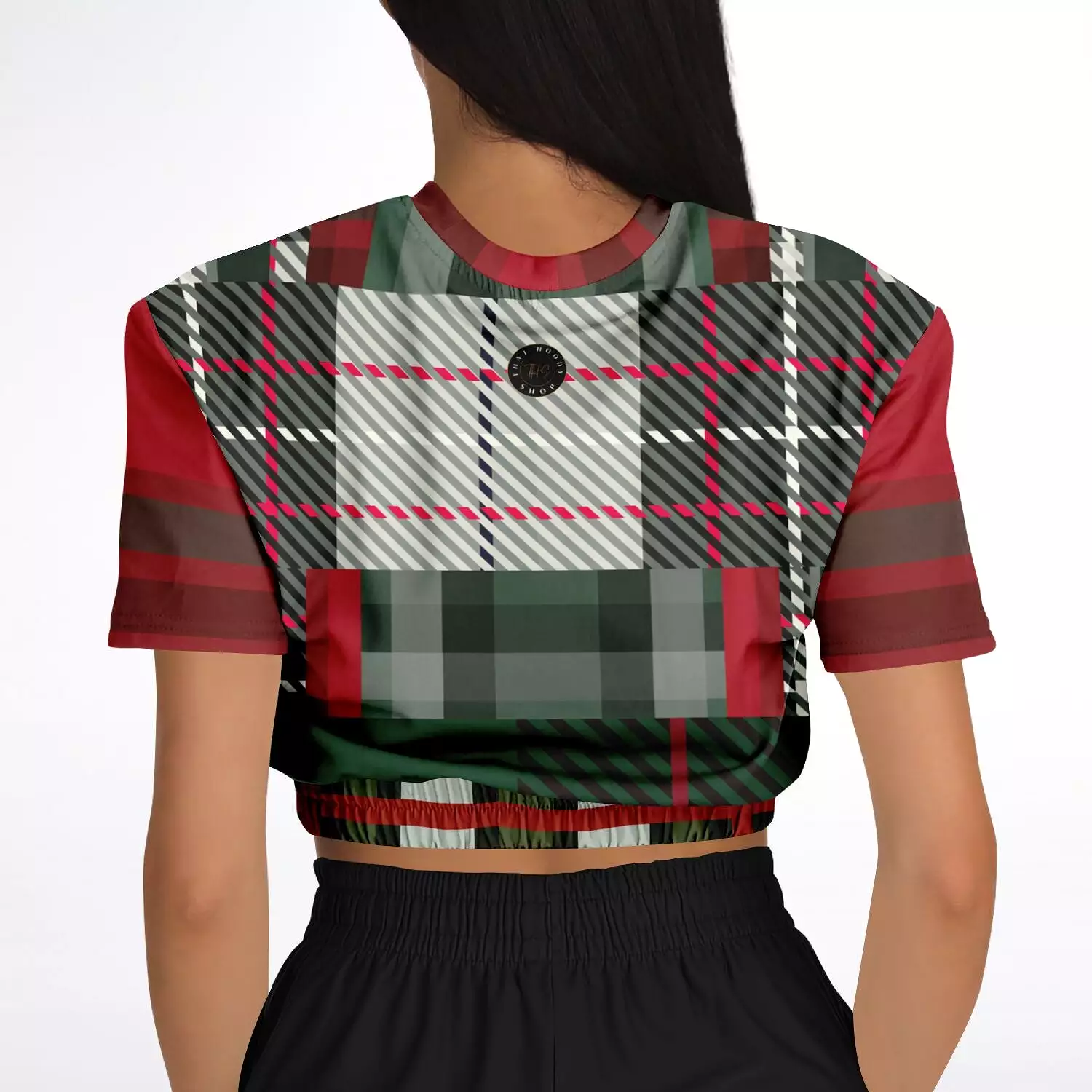 Great Scots Short Sleeve Cropped Eco-Poly Sweater