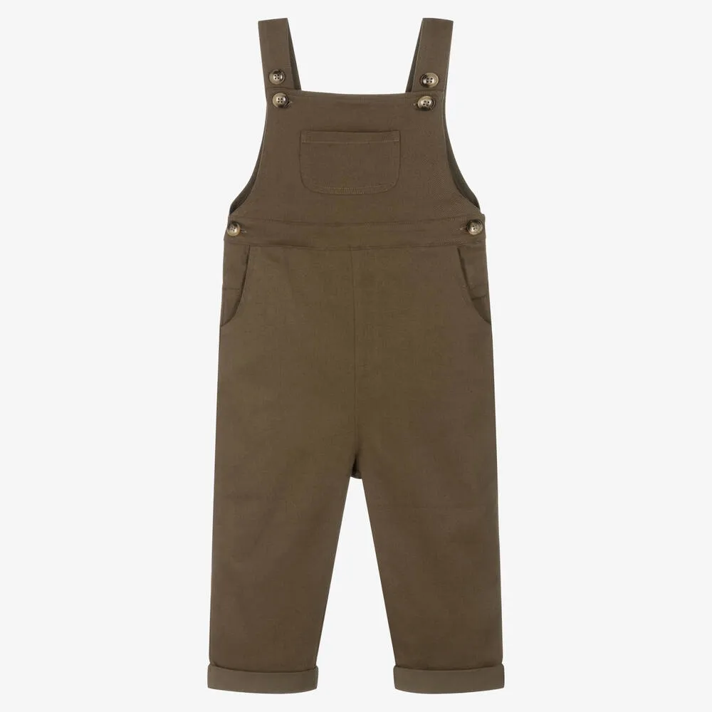 Green Cotton Dungarees