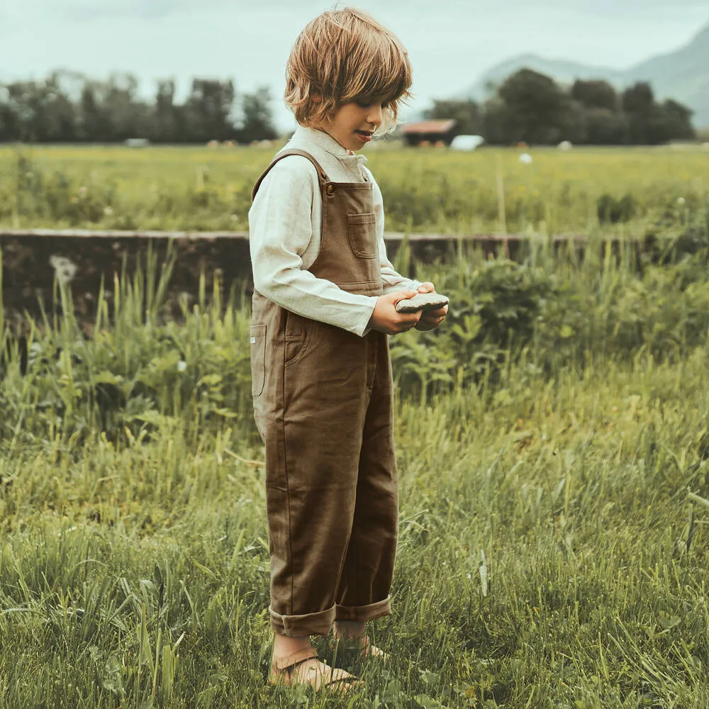 Green Cotton Dungarees