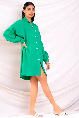 Green Shirt Dress