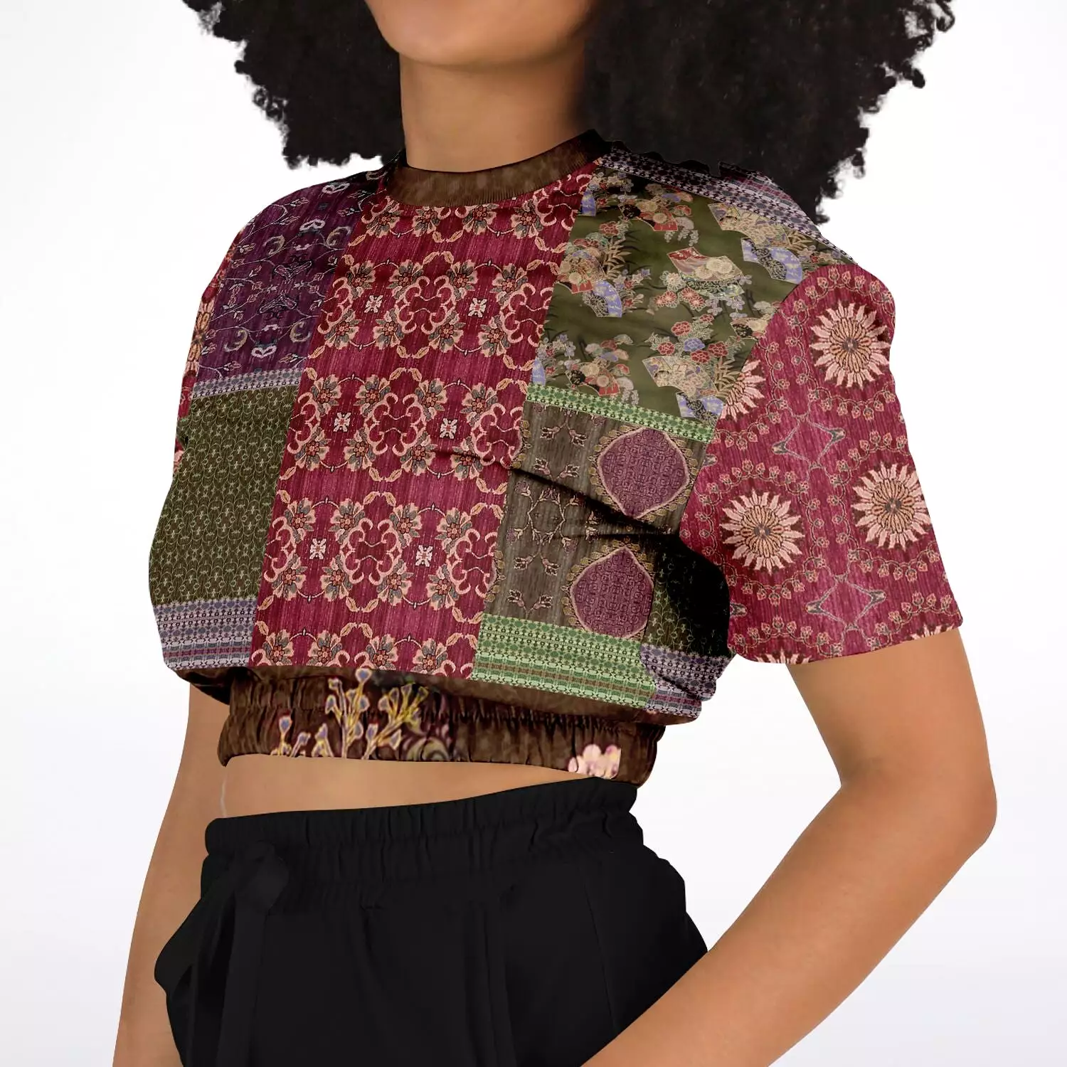 Gypsy Haight Short Sleeve Cropped Eco-Poly Sweater