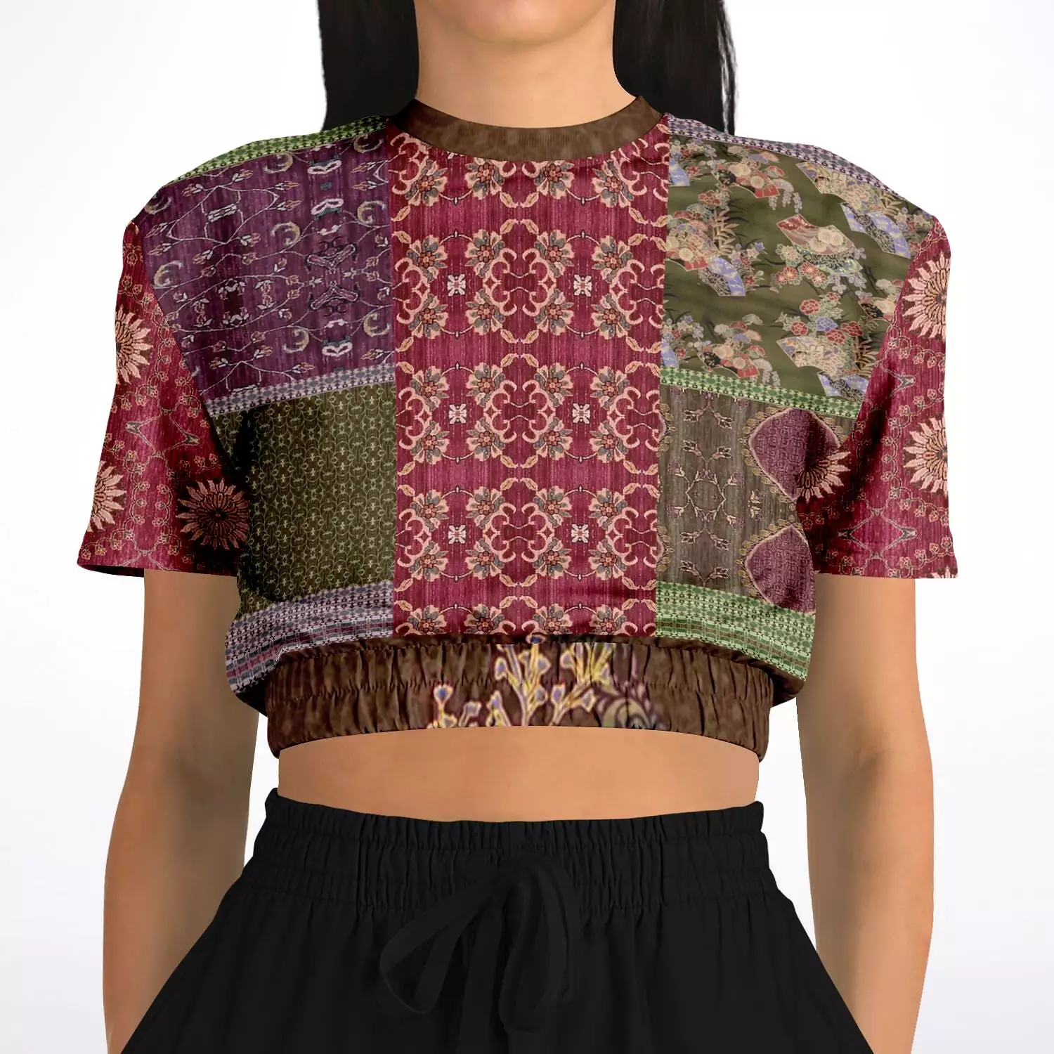 Gypsy Haight Short Sleeve Cropped Eco-Poly Sweater