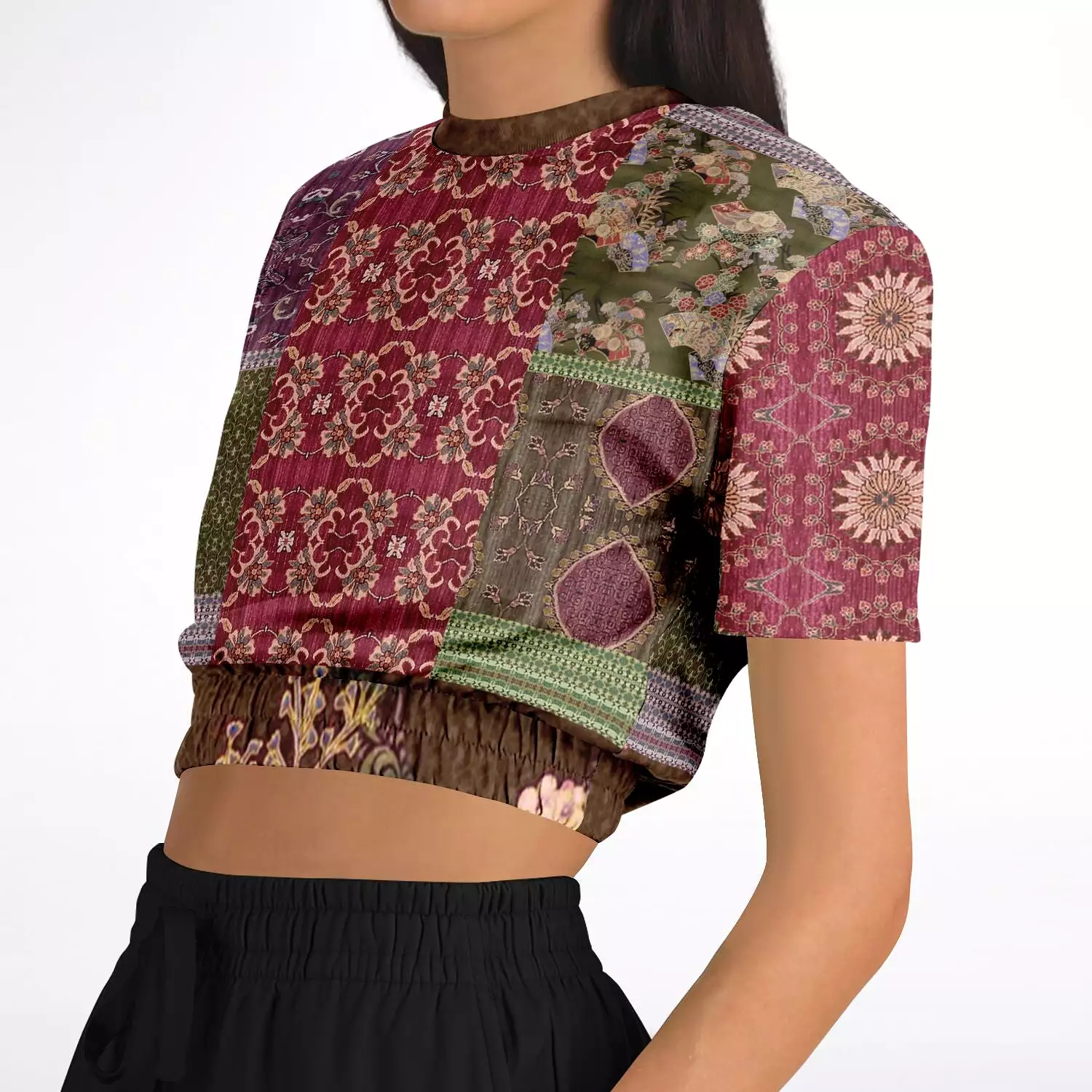 Gypsy Haight Short Sleeve Cropped Eco-Poly Sweater