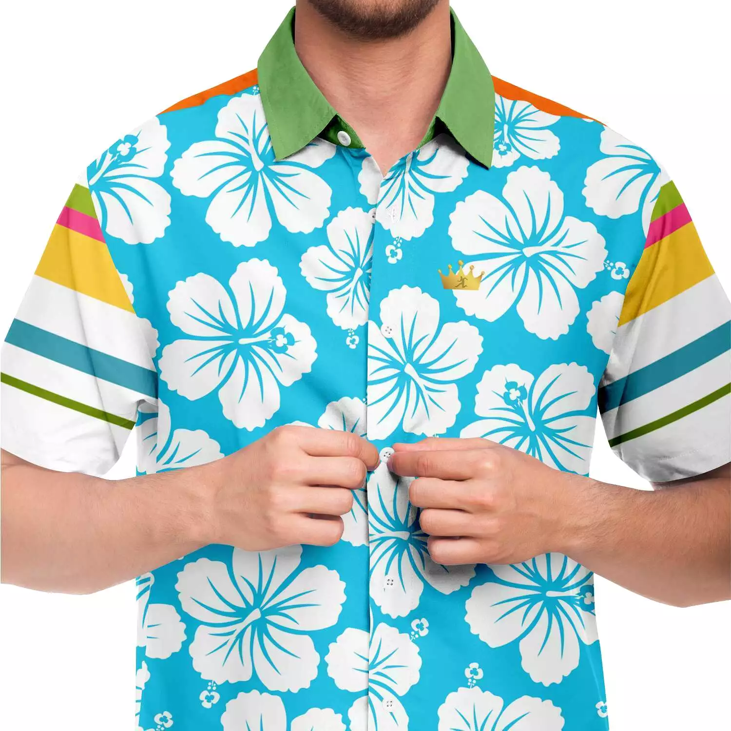 Hawaiian Tropic Short Sleeve Button Down Shirt