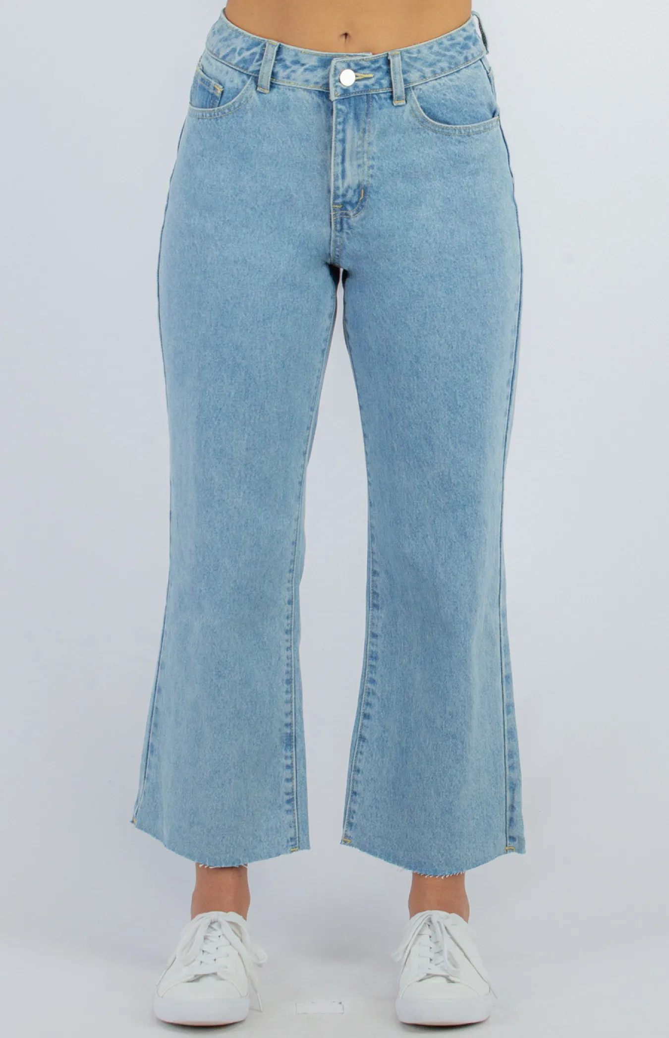 High Waisted Frayed Hem Denim (SDM100) 