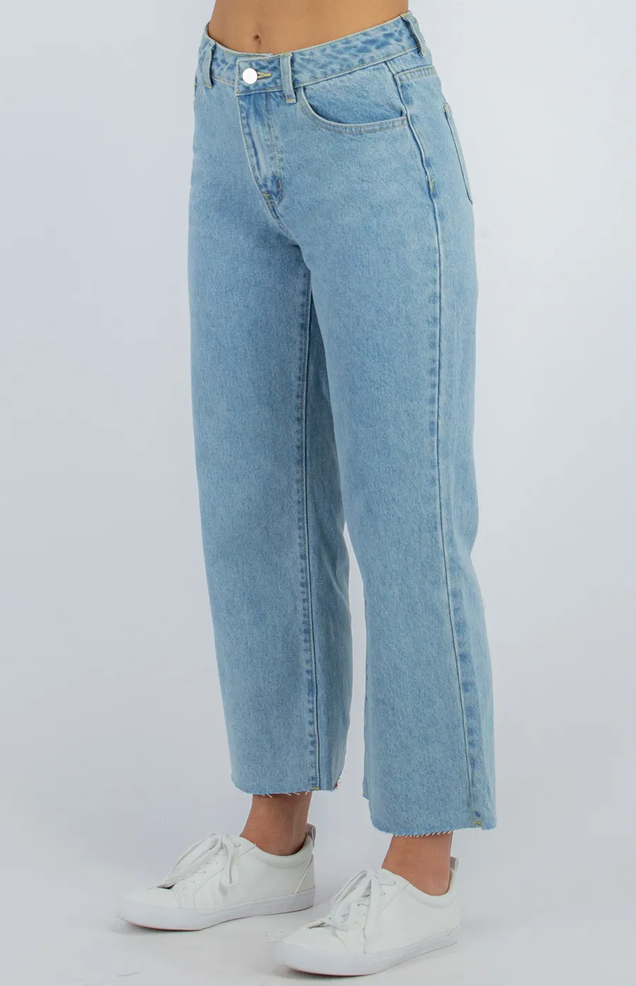 High Waisted Frayed Hem Denim (SDM100) 