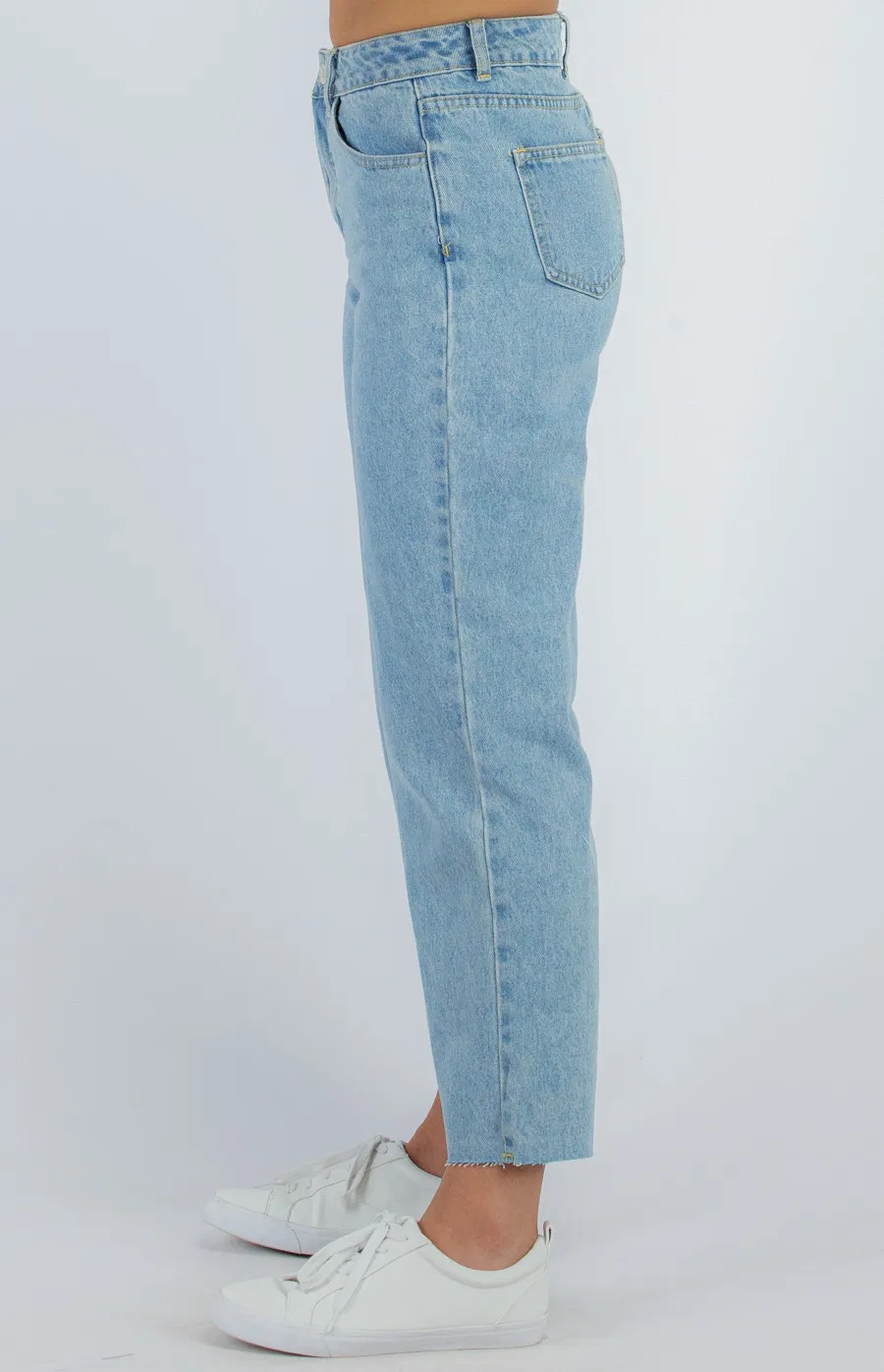 High Waisted Frayed Hem Denim (SDM100) 