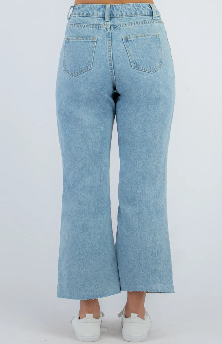 High Waisted Frayed Hem Denim (SDM100) 