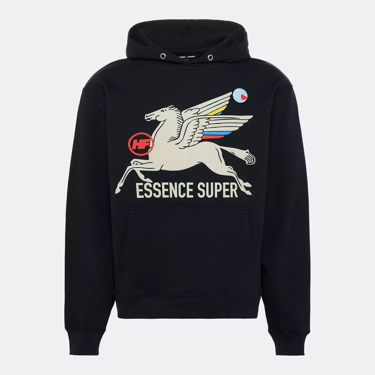 Homme Femme Pegasus Hoodie In Black