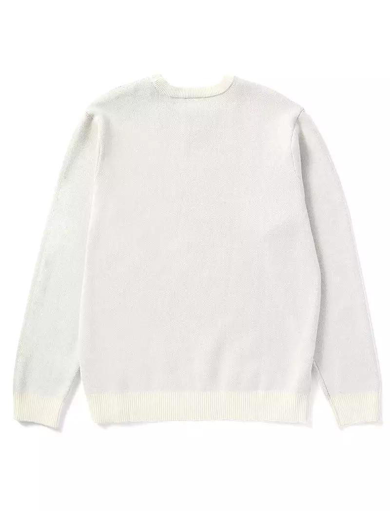 Huf Bad News Crewneck Sweater Bone