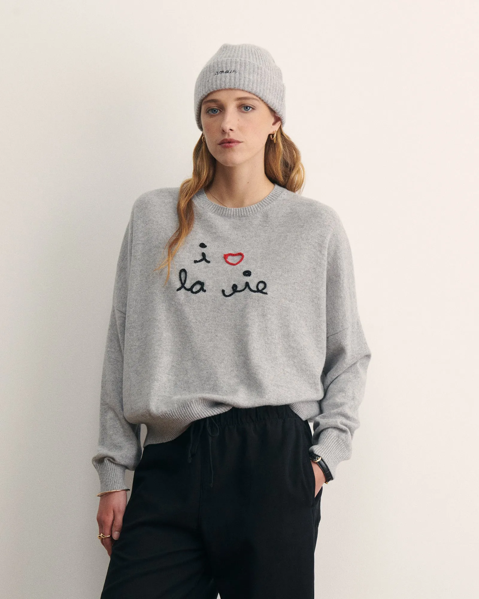 I Love La Vie buzelin cashmere sweater