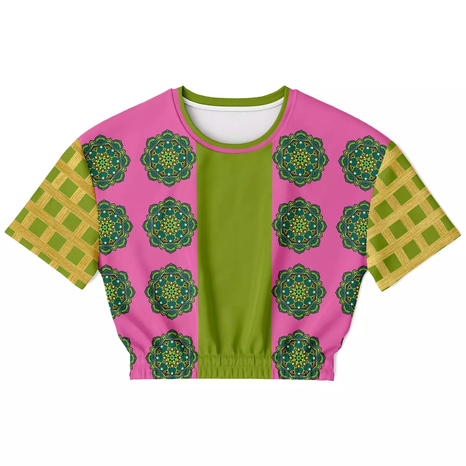 Jambalaya Short Sleeve Cropped Eco-Poly Sweater