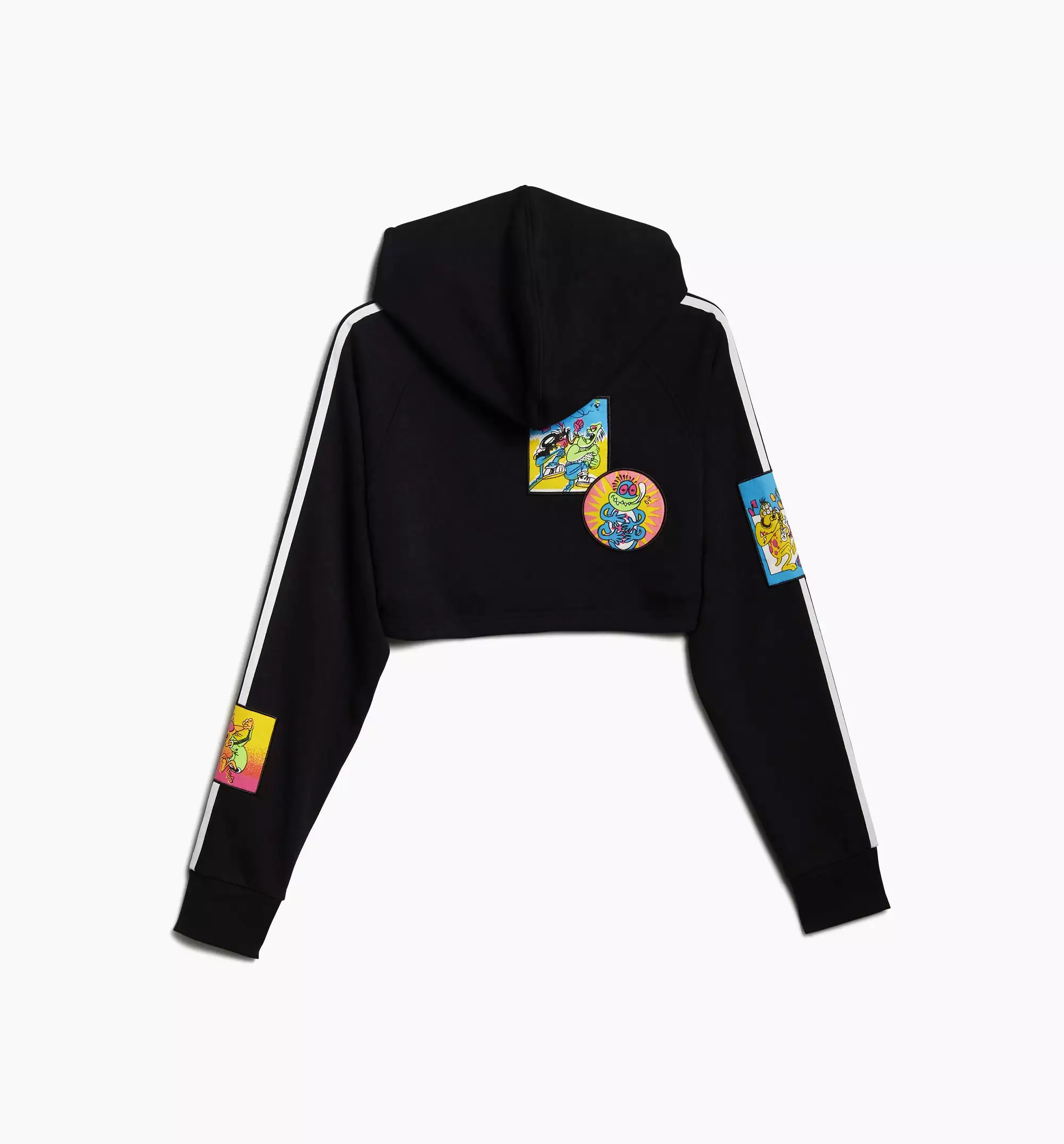 Jeremy Scott Cropped Hoodie Womens Hoodie - Black/Multi