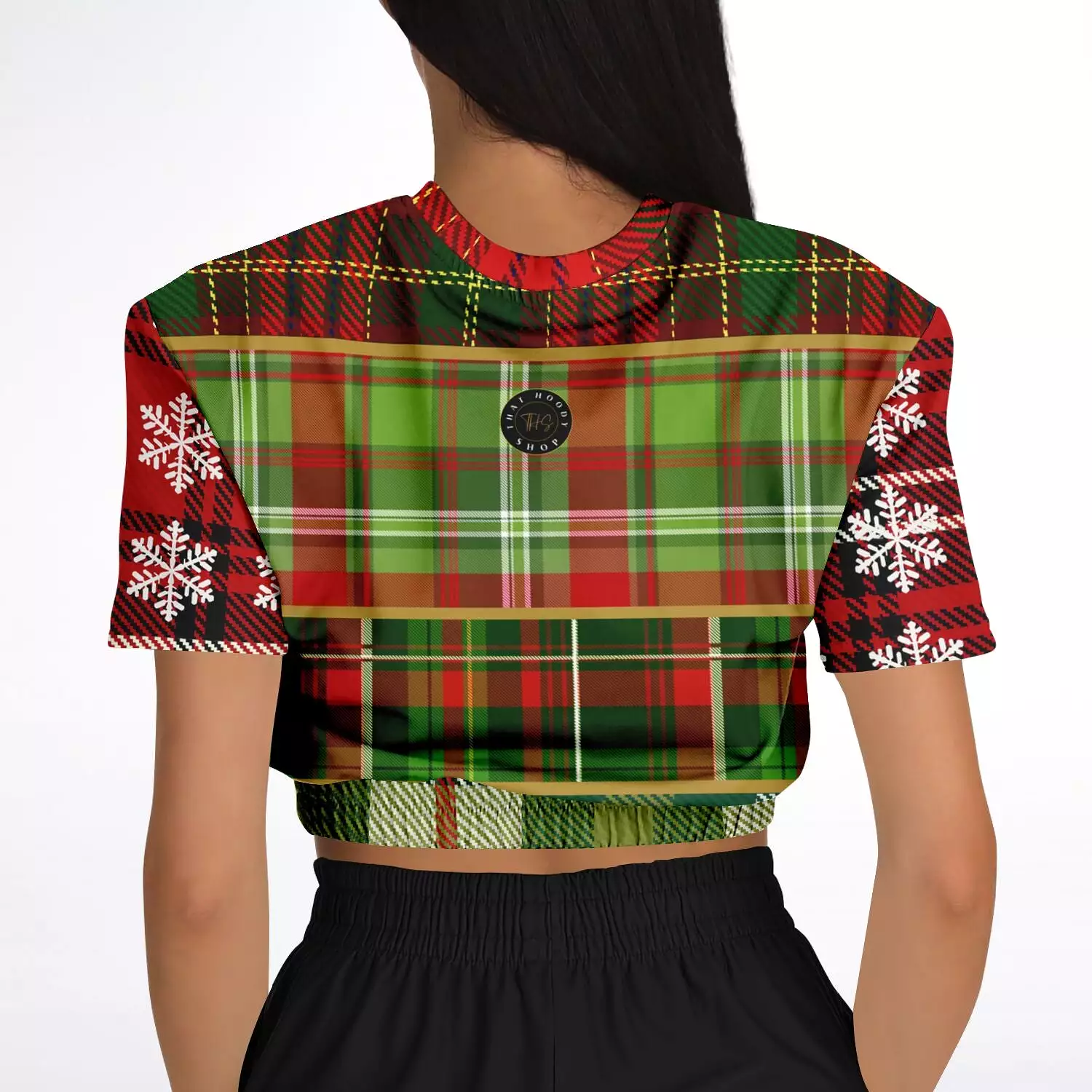 Jingles Short Sleeve Cropped Eco-Poly Sweater