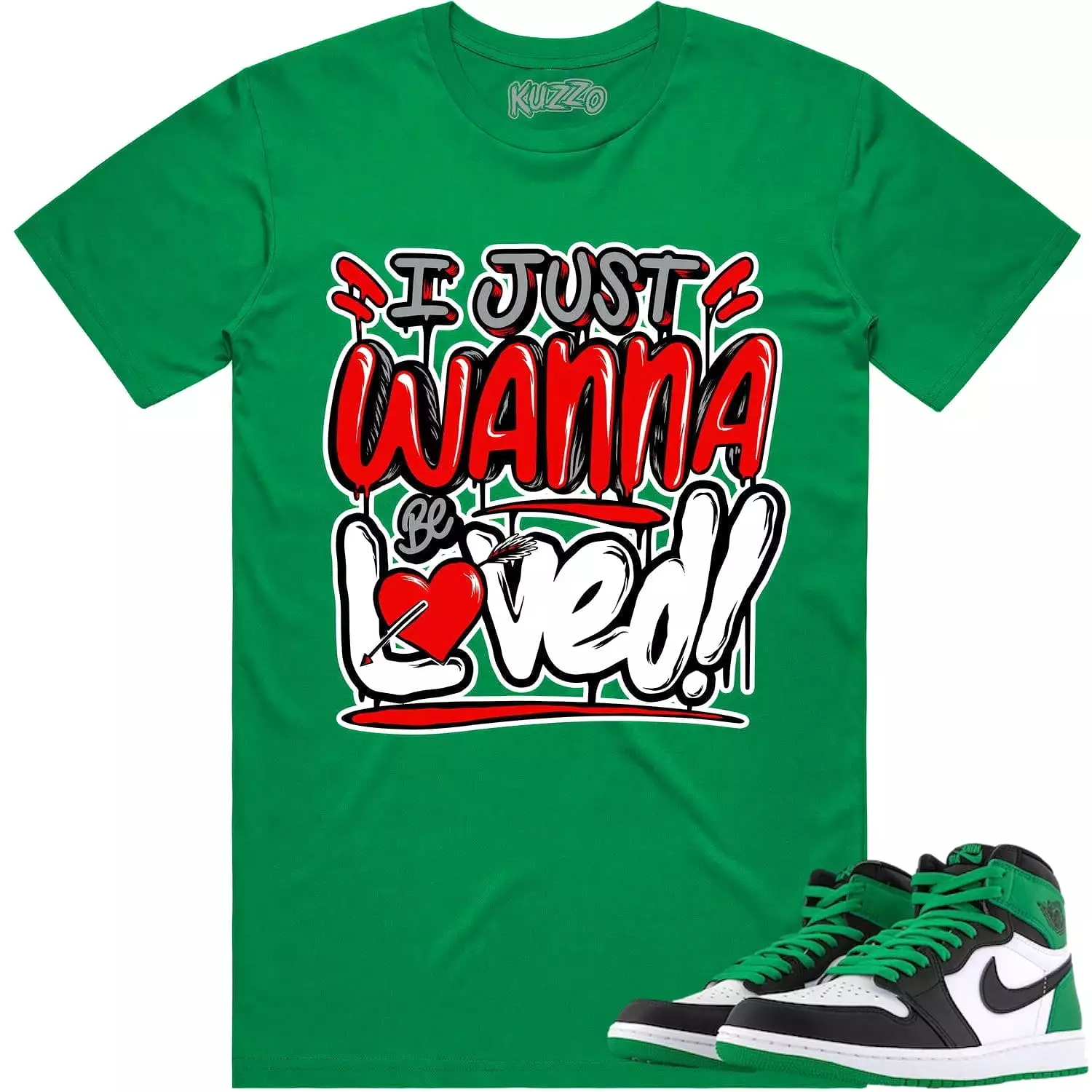 Jordan 1 Lucky Green 1s Shirt to Match - RED LOVED