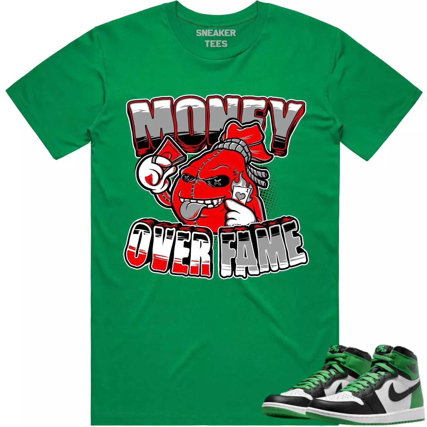 Jordan 1 Lucky Green 1s Shirt to Match - RED MOF