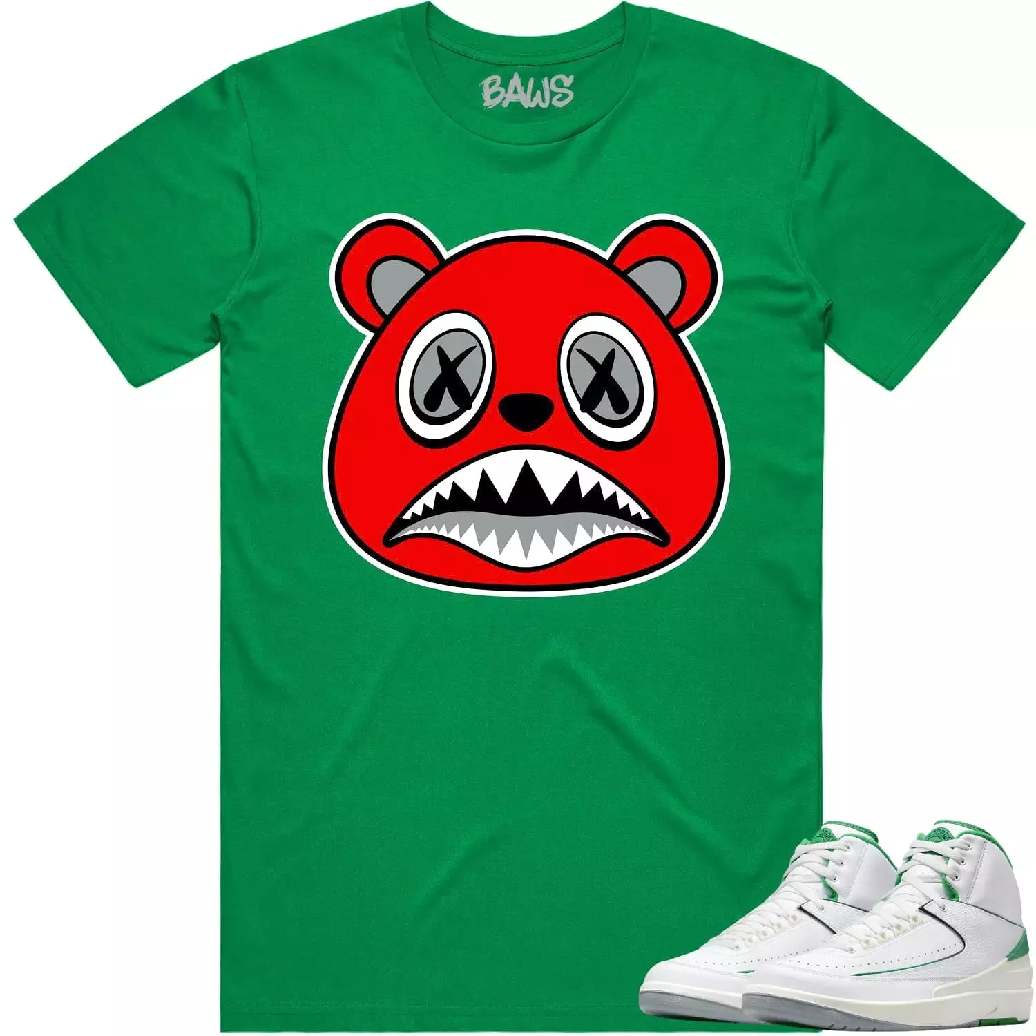 Jordan 2 Lucky Green 2s Shirt to Match - ANGRY BAWS BEAR