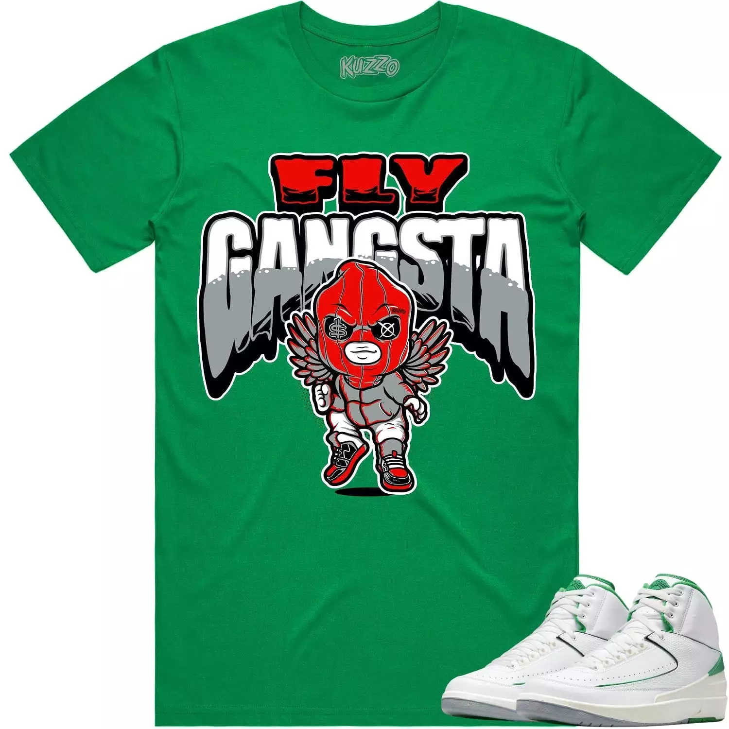 Jordan 2 Lucky Green 2s Shirt to Match - RED FLY GANGSTA