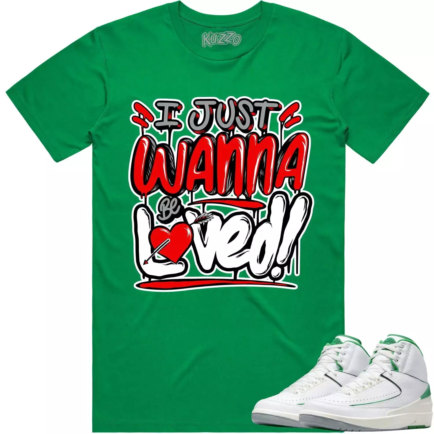 Jordan 2 Lucky Green 2s Shirt to Match - RED LOVED