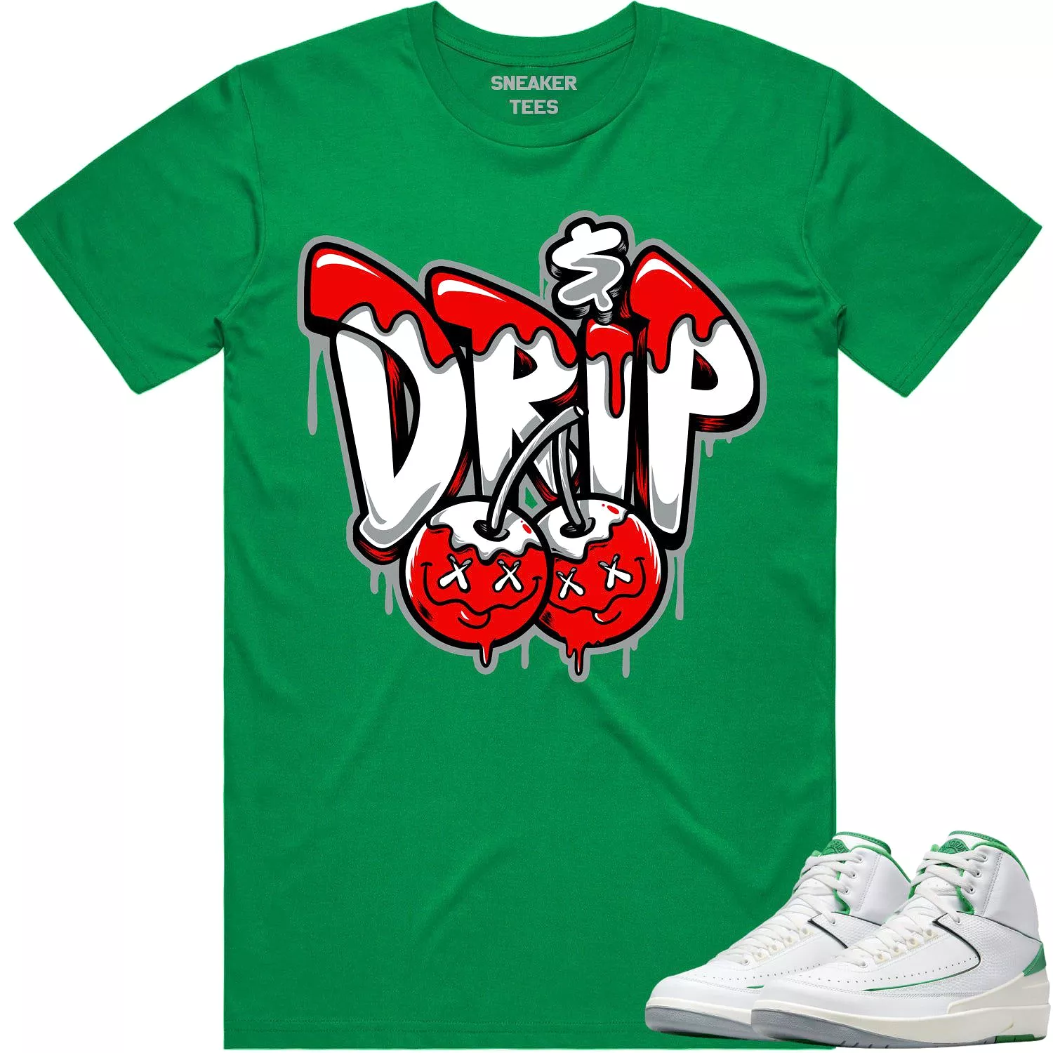 Jordan 2 Lucky Green 2s Shirt to Match - RED MONEY DRIP