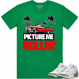 Jordan 3 Lucky Green 3s Shirt to Match - RED PMR