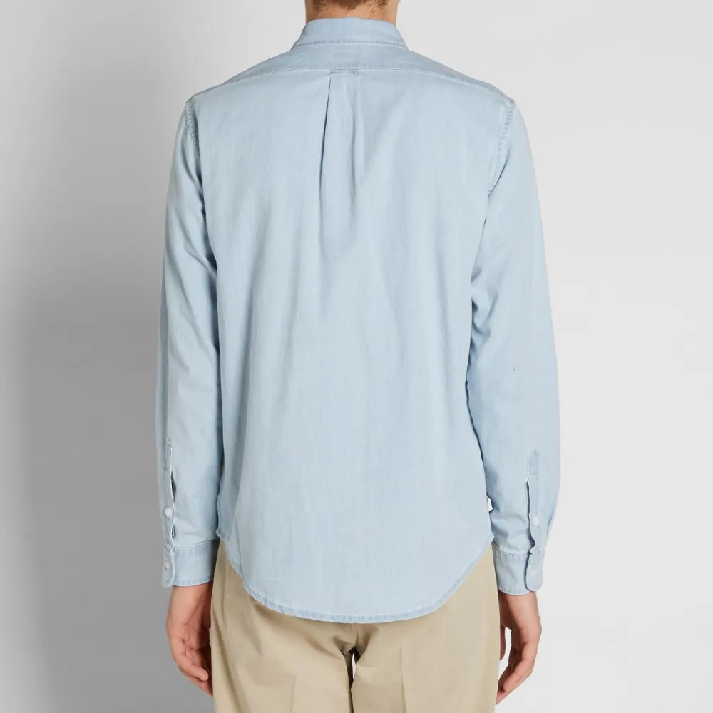 Kenzo Tiger Pocket Denim ShirtSky Blue