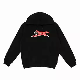 KIRIGAMI RUNNING DOG FLOCK HOODIE 'BLACK'