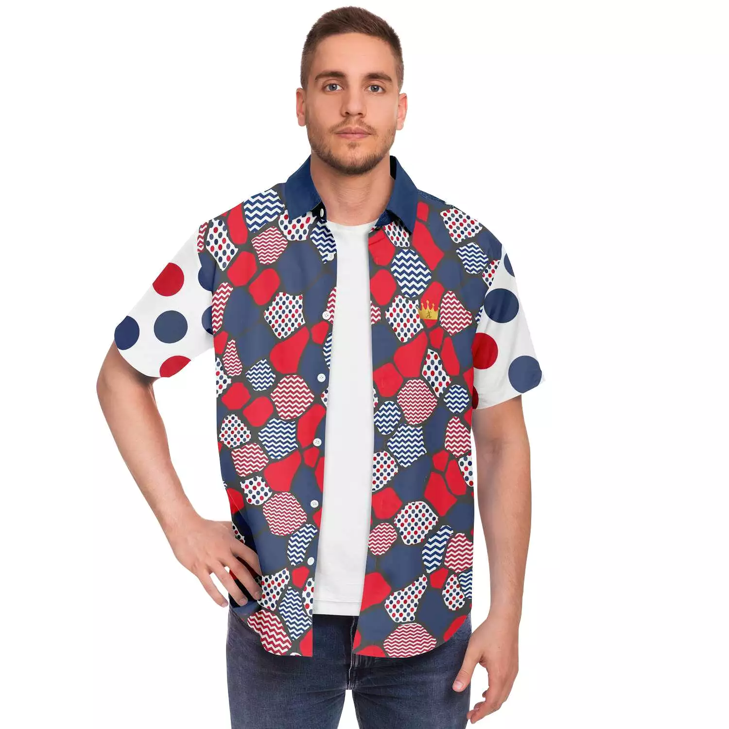 Liberty Pebble Short Sleeve Button Down Shirt