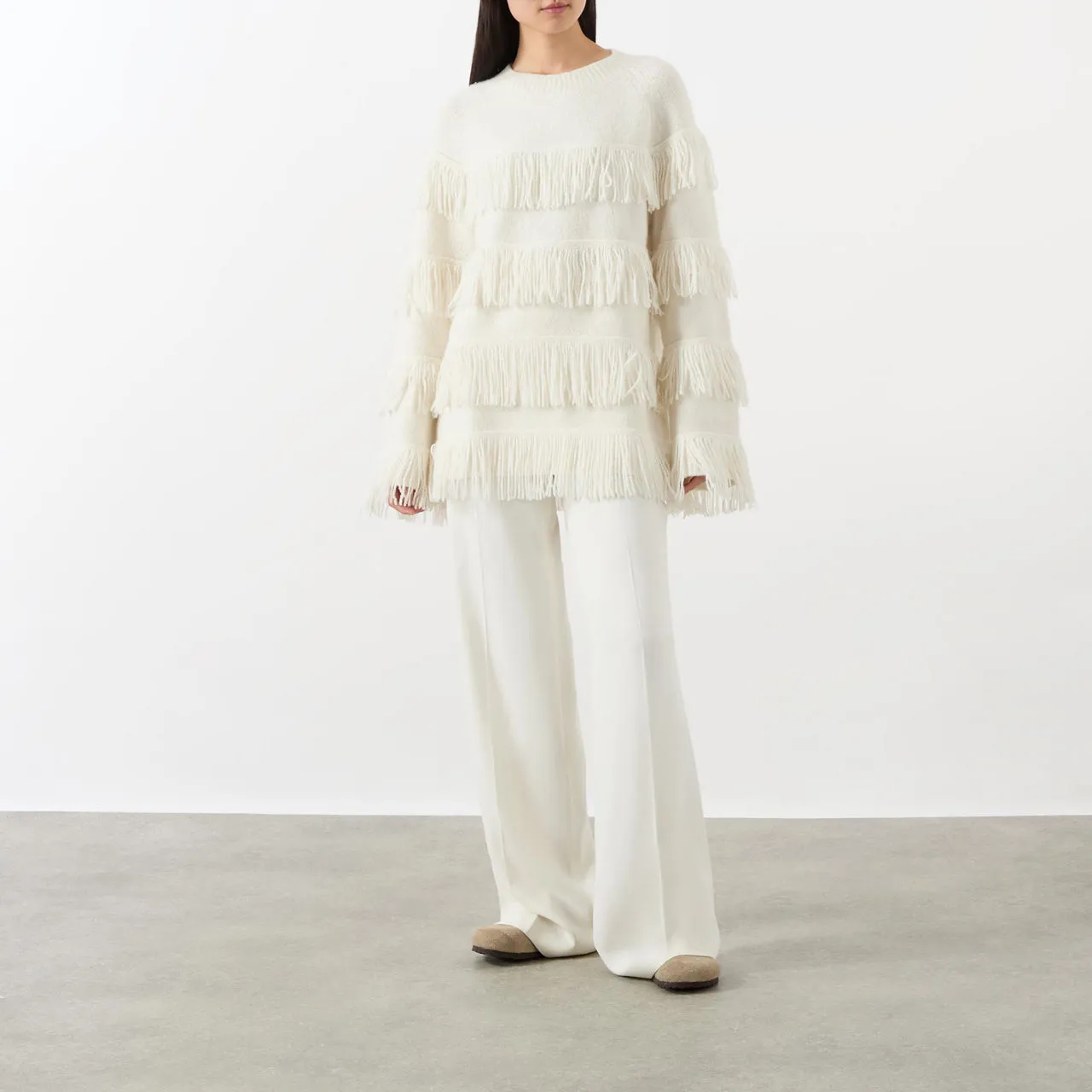 LISA YANG Agneta Tassel Sweater - Cream