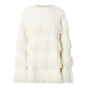 LISA YANG Agneta Tassel Sweater - Cream