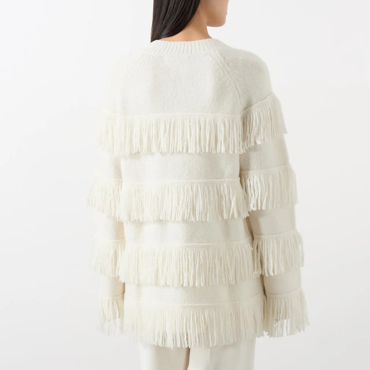 LISA YANG Agneta Tassel Sweater - Cream