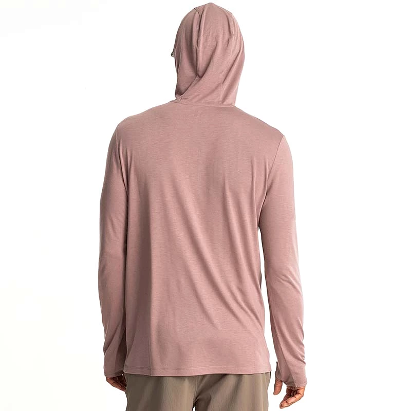 Long Sleeve Lightweight Bamboo Hoodie In Fig