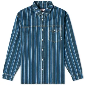 Martine Rose Printed Denim ShirtBlack Stripe