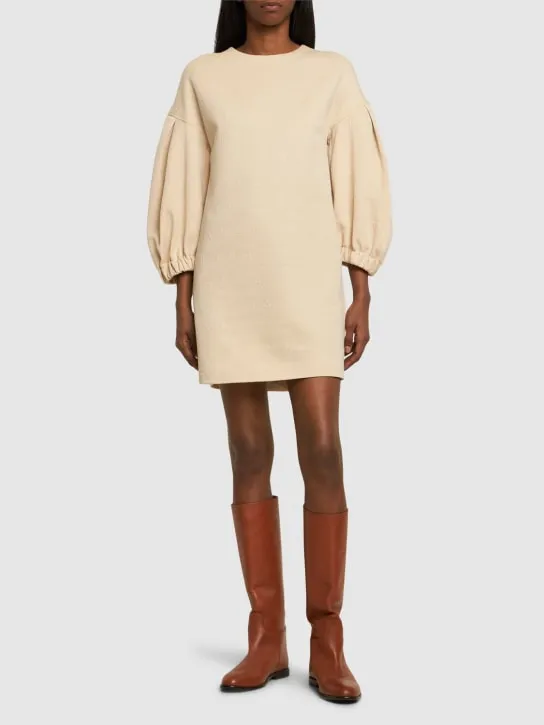 Max Mara   Cotton jersey mini dress w/ drawstring 