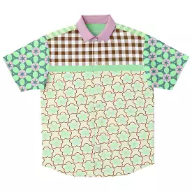 Melon Balls Short Sleeve Button Down Shirt