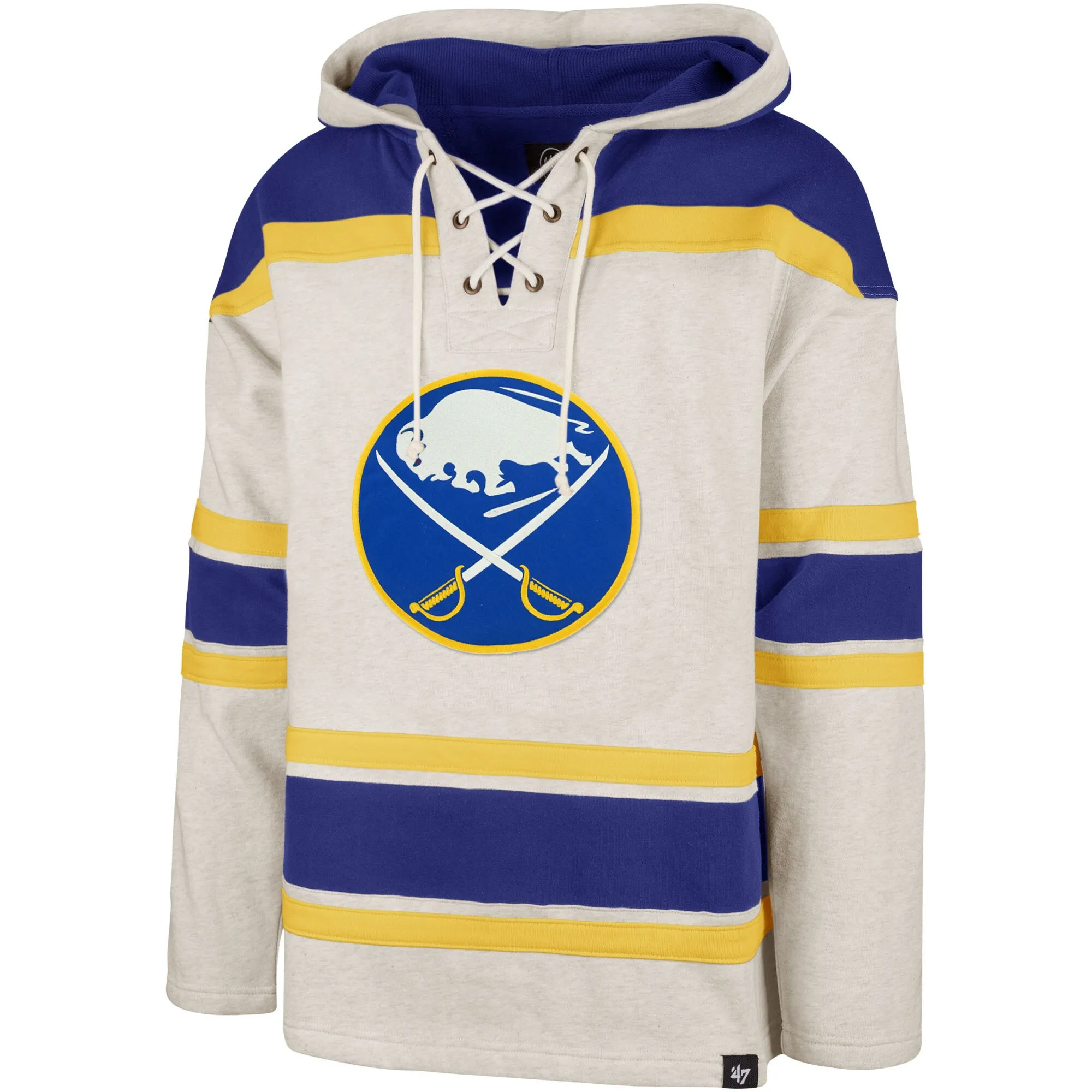 Men's Buffalo Sabres  '47 Oatmeal Rockaway Lacer Pullover Hoodie