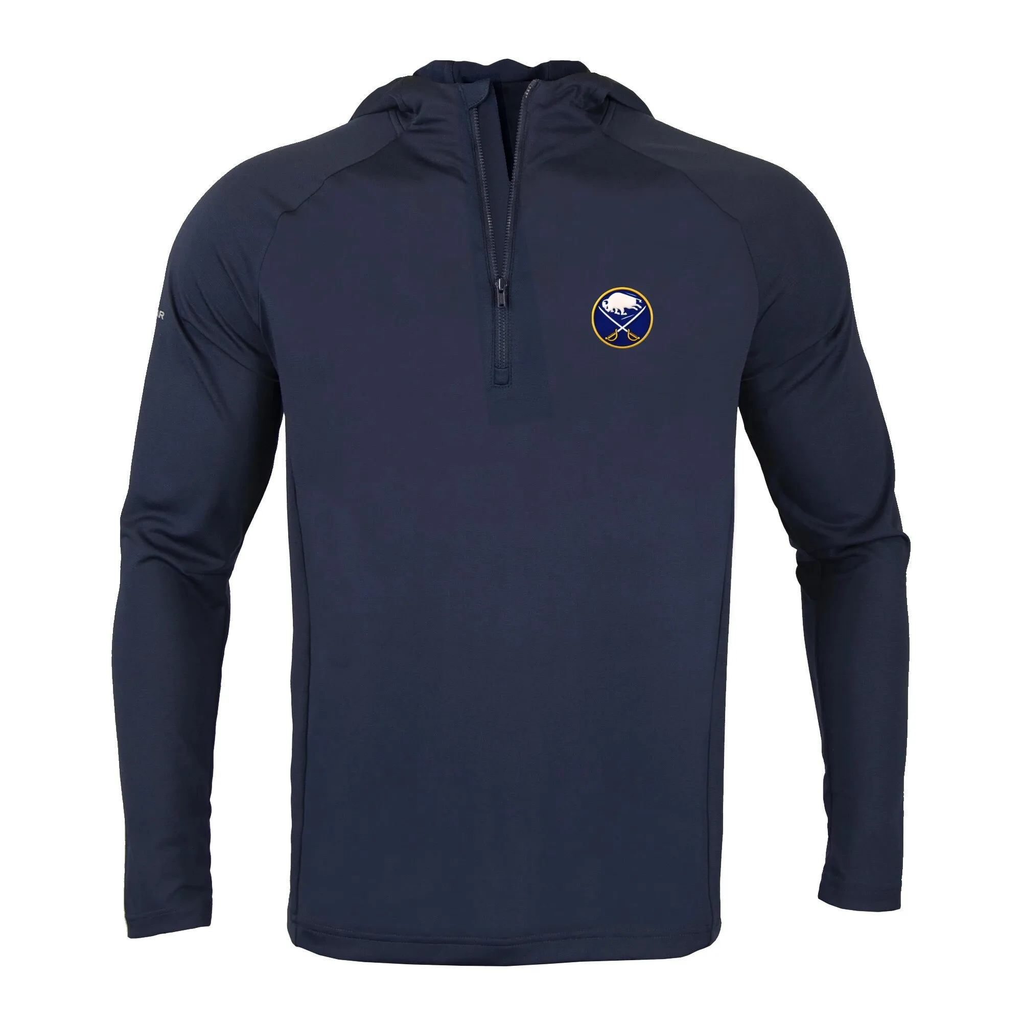 Men's Buffalo Sabres Levelwear Navy Zander Insignia Core Quarter-Zip Pullover Hoodie