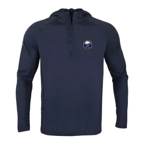 Men's Buffalo Sabres Levelwear Navy Zander Insignia Core Quarter-Zip Pullover Hoodie