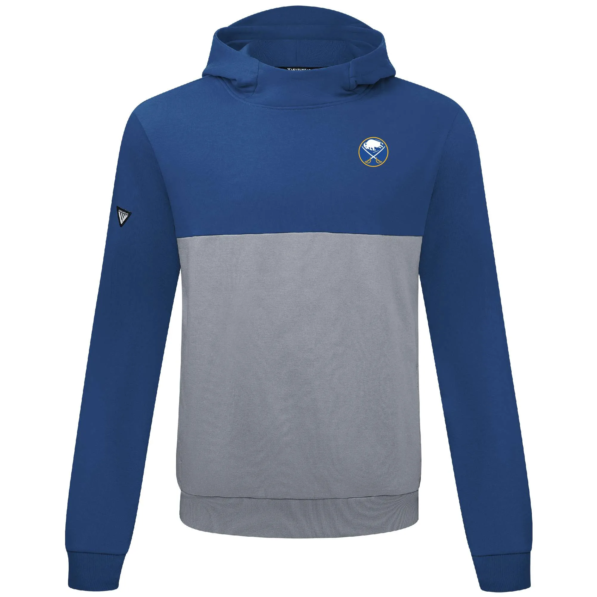 Men's Buffalo Sabres Levelwear Royal/Gray Bracket Insignia Core Pullover Hoodie